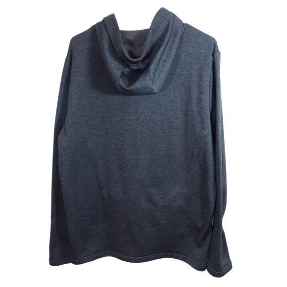 UNDER ARMOUR XL Charcoal Gray Cold Gear Logo Sleeve Loose Zip Hoodie Sweatshirt - Picture 2 of 7